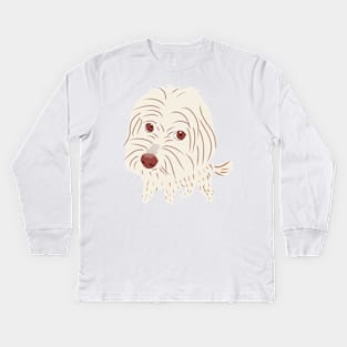 Big Head Maltipoo Dog Kids Long Sleeve T-Shirt